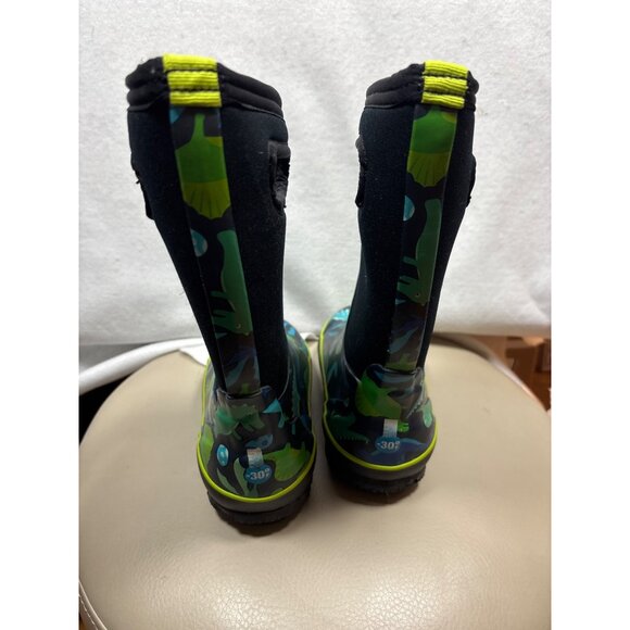 Bogs Kids Dinosaur Rain Boots Size 11 US Euro 27 Fabric Upper Rubber Sole - Picture 3 of 10